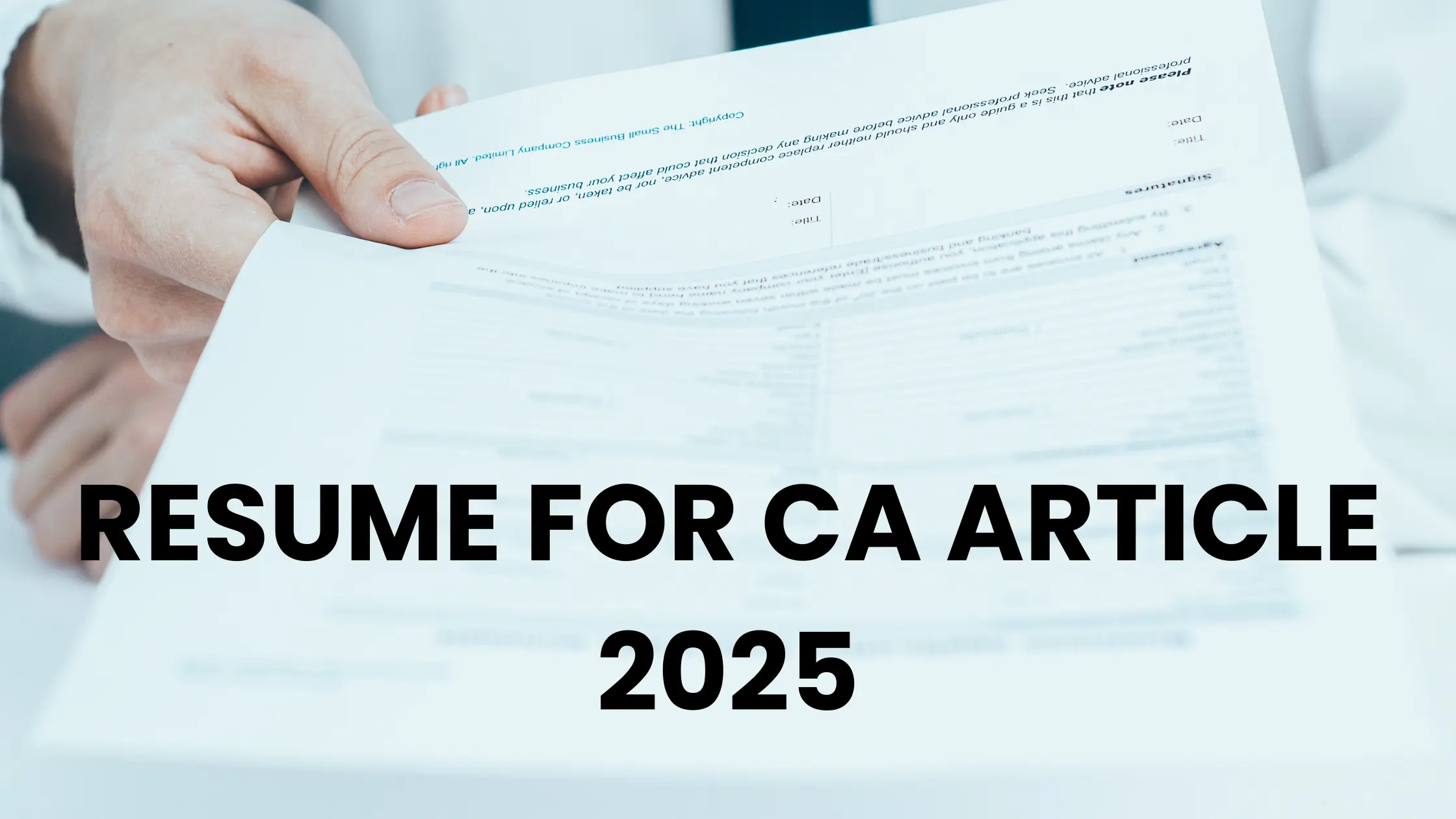 Resume for CA Articleship: Format, Tips & Free Template to Land Your Dream Firm